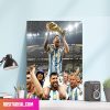 Lionel Messi – Number 10 Argentina Team Congratulations FIFA World Cup 2022 Canvas-Poster Decor
